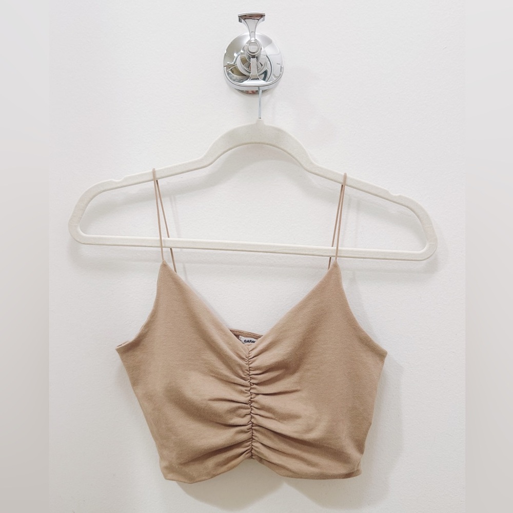 Beige snatched GARAGE tank top